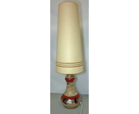 Retro West German Fat Lava UFO lamp base with original shade H130cm approx