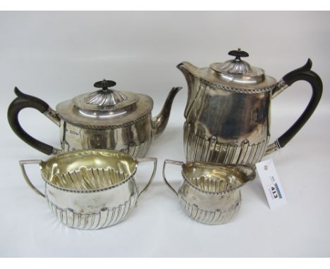 Edwardian four piece silver tea set by William Hutton & Sons Ltd London 1903 approx 55oz gross