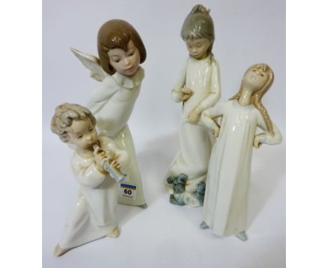 Three Lladro figures and a Nao figure (4) Condition Report Click here for further images, condition, auction times & delivery