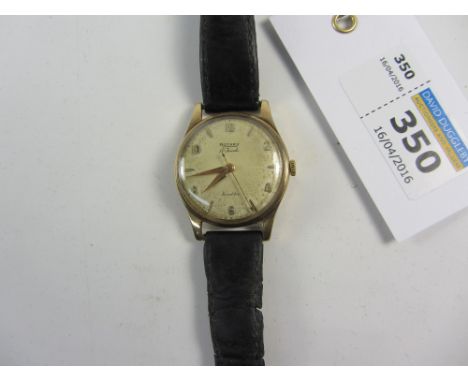 1950s Gents Rotary 17 jewel incabloc wristwatch with second hand sweep hallmarked 9ct no 12878 and 885785