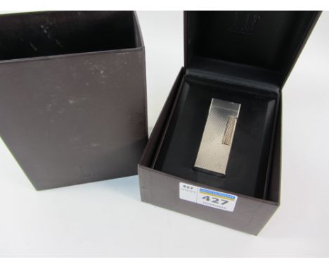 Dunhill silver-plated lighter no21599 boxed with papers