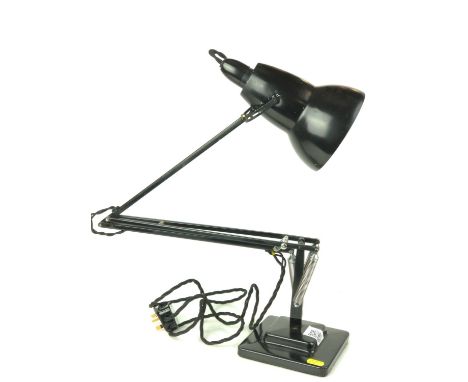 Herbert Terry and Sons Ltd. two step Anglepoise lamp in black finish.rewired to original standard. 