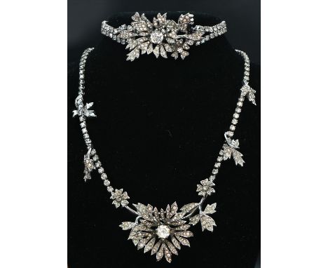 Vintage Mitchel Mayer for Christian Dior-&nbsp;En Tremblant Clear Paste necklace. Approx. 440mm circumference. Together with 