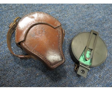Compass: A good quality Great War marching compass. Reverse engraved 'Major Hutchinsons Improved' & ' A.N.C.S.L'. & owners in