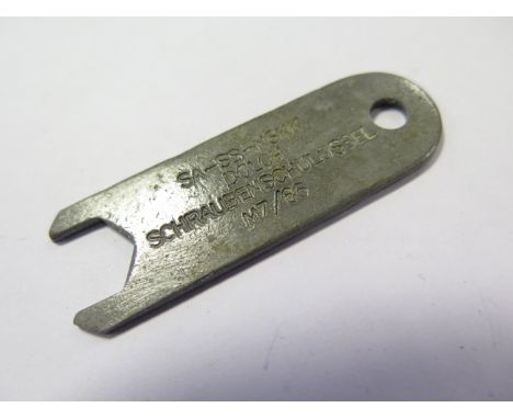 German SS SA NSFK dagger spanner for securing the top nut, maker marked