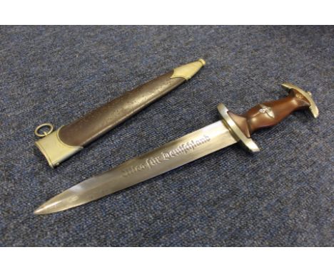 German SA Dagger with metal Scabbard, blade maker marked 'C EPPENSTEIN - SOHNE SOLINGEN'.