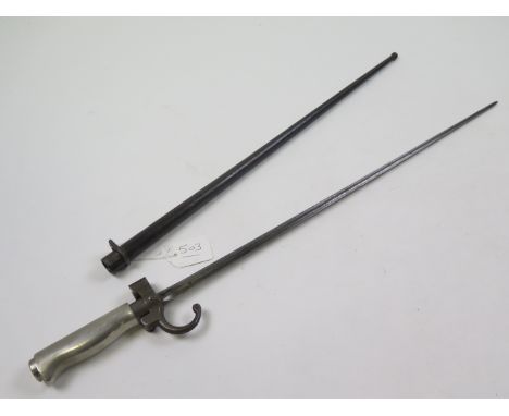 Bayonet - A WW1 Lebel pattern model 1886 Epee Bayonet in its steel scabbard. Good clean example