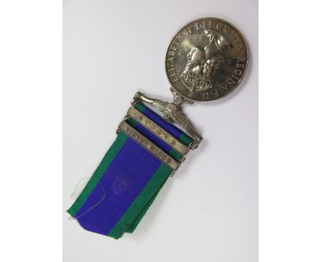 CSM QE2 with bars Radfan/South Arabia named 4268946 SAC R F J Bailey RAF. Roger Frederick John Bailey was born 8/2/1943 Stoke