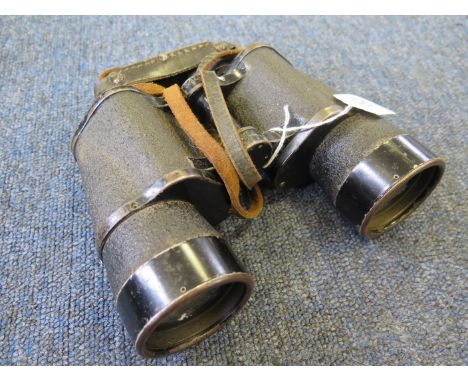 German WW2 Dienstglas 10 x 50 pair of army binoculars complete with strap and leather eye cover  