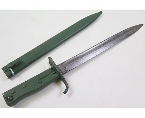 Bayonet - A good WW1 all steel 'Ersatz' Bayonet in its steel scabbard. Blade 12¼" clean blade in excellent overall condition