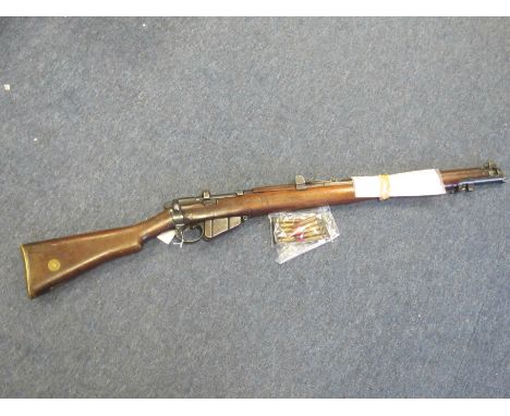 Rifle: SMLE MKIII by B.S.A. Co 1916 SHT. LE III. In good working order and generally good condition. Buttstock loose and slin