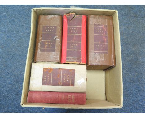 Books Army Lists 1882-1888-1895-1893-1887 all well used