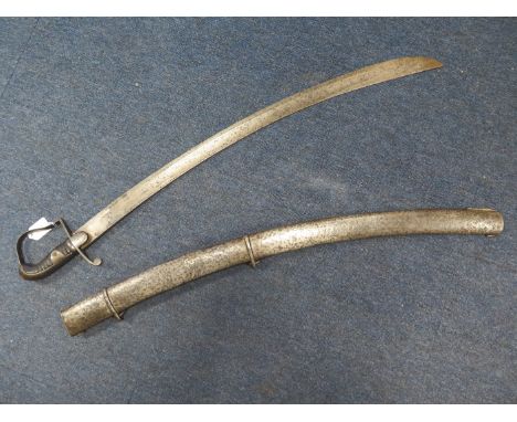 Pattern 1796 light Cavalry troopers sword made by Osborne with inspectors mark to the side of the blade complete with scabbar