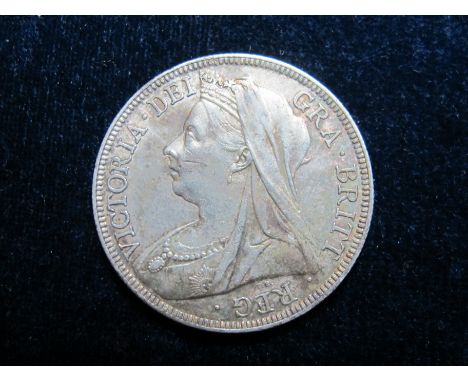Halfcrown 1895 GVF, scratch on portrait.