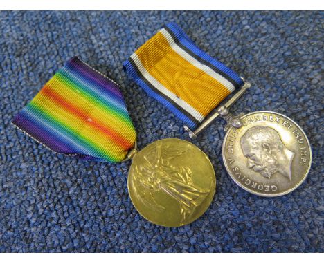 BWM & Victory medals to 232 Pte F Cooper Army Cyclist Corps also served A/Cpl 301528 tank corps