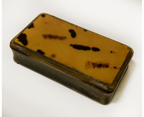 HORN SNUFF BOX CIRCA 1800