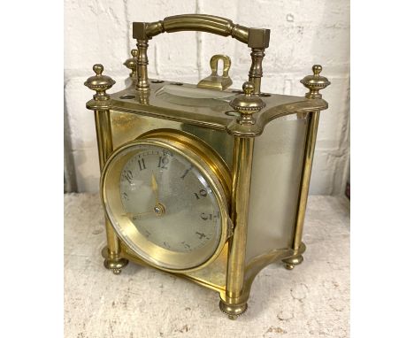 FROSTED GLASS CARRIAGE CLOCK