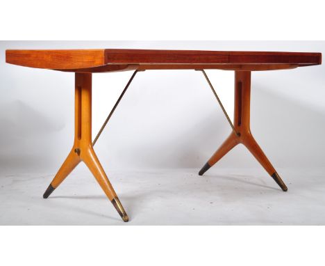 David Rosen - Nordiska Kompaniet - A stunning mid 20th Century 1950's Swedish retro vintage teak and beach wood extending din