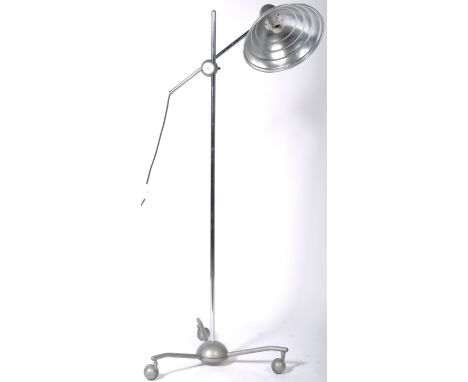 Hanovia - Health Lamp - A mid 20th Century 1950's retro vintage floor standing upright adjustable lamp light by Hanovia. The 