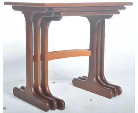 Victor B. Wilkins - G-Plan - Fresco - A 1960's retro vintage teak wood set of three nesting tables, the tables graduating in 