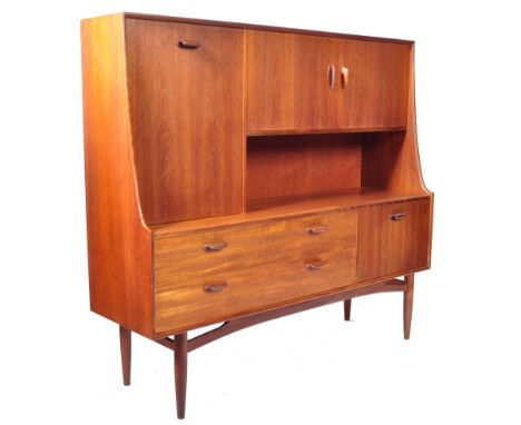 E Gomme - G Plan - Brasilia - A 20th Century retro vintage early G Plan teak wood highboard sideboard credenza cocktail cabin