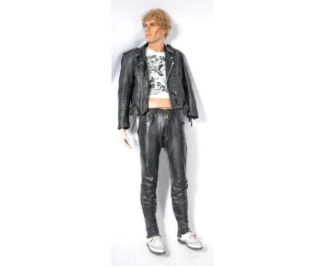 Punk Rock - A fantastic 20th Century retro vintage shop display&nbsp;point of sale mannequin of a stylised punk rock man havi