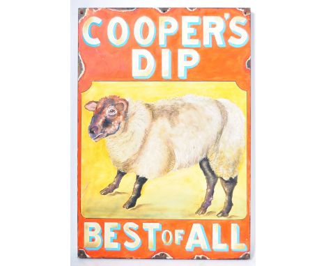 Cooper's Dip - A contemporary oil on board artists impression painting of a vintage enamelled advertising sign for Cooper's D