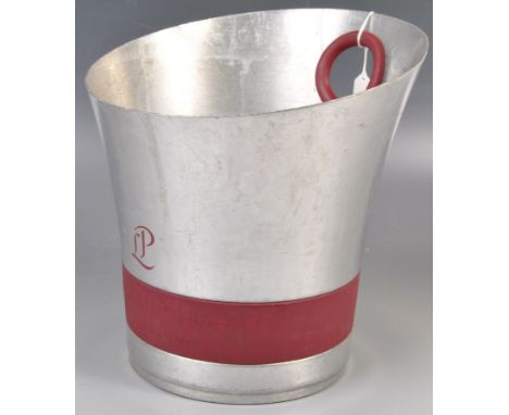 Laurent - Perrier - A 20th century vintage French Laurent-Perrier Champagne ice bucket of aluminum construction. The cooler o