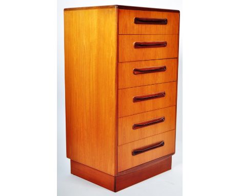 Victor B Wilkins - G Plan - Fresco Range - An original 20th Century retro vintage teak wood upright pedestal chest of drawers