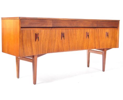 Elliots Of Newbury - EON - Zebrano - An original 20th Century retro vintage high end British design teak and zebrano wood sid