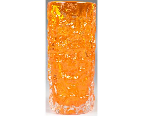 Geoffrey Baxter - Whitefriars - Textured Range - Model 9690 - An original 1960's English retro vintage studio art glass bark 