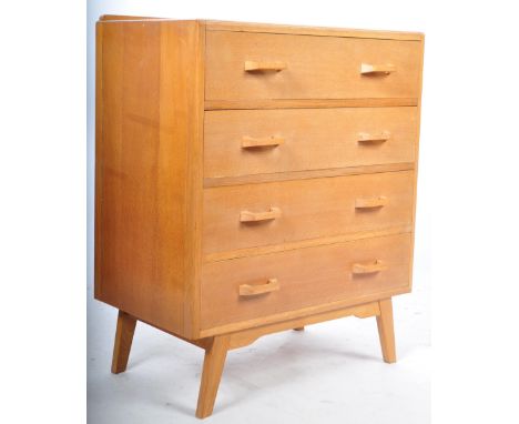 Ernest Gomme - G Plan E Gomme - Brandon - An original vintage 20th Century retro light oak / golden oak chest of drawers. The