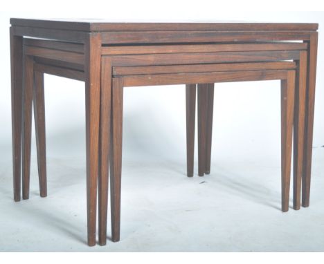 Rosenthal Domus - Hans Theo Baumann - A good 20th Century retro vintage&nbsp;stained teak / afromosia wood nesting tables set