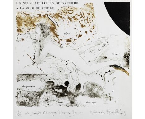 Michael Farrell (1940 - 2000)Miss O'Murphy d'Apres BoucherLithograph, 46 x 46cm (18 x 18")Signed and dated (19)'78Edition 8/4