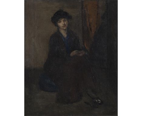 Estella Frances Solomons HRHA (1882-1968)Portrait of a&nbsp;WomanOil on canvas, 53.5 x 43.5cm (21 x 17")