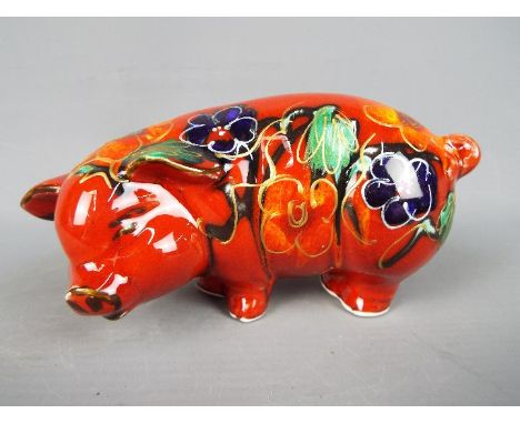 Anita Harris - a Anita Harris ceramic pig, signed, approx 7.5 cm (h)