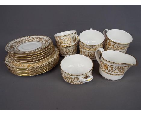Royal Worcester - A quantity of Royal Worcester tea wares in the Hyde Park pattern, 20 pieces.