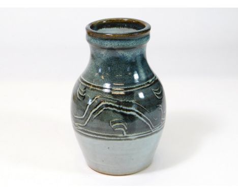 RAY FINCH. A Ray Finch, Winchcombe Pottery vase Height 18cm. Impressed, personal Winchcombe mark.  Please note that all items