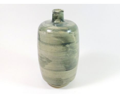 WILLIAM MARSHALL. A William Marshall porcelain bottle vase with brushed decoration. Height 28cm. Two personal marks, impresse