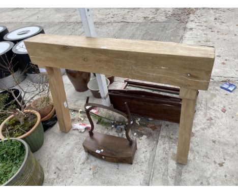 A LARGE HEAVY OAK FIRE SURROUND