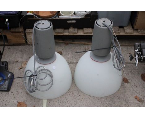 TWO DECORATIVE THORN CEILING LIGHT FITTINGS