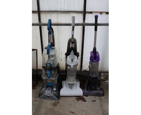 TWO VACUUM CLEANERS TO INCLUDE A BUSH AND A VAX CARPET CLEANER ETC