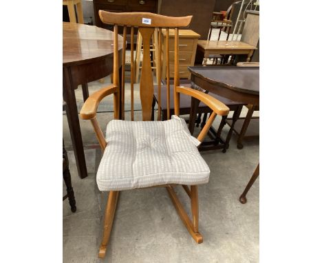 AN ERCOL STYLE ROCKING CHAIR