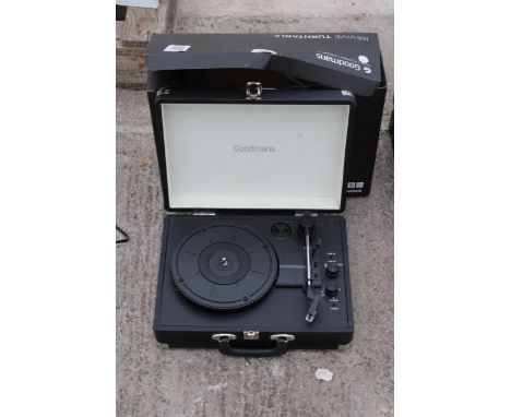 A GOODMANS PORTABLE RECORD PLAYER