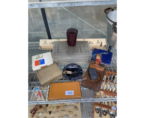 AN ASSORTMENT OF ITEMS TO INCLUDE SPUTNIK CIGARETTES, A TABACO BOX AND CIGARETTE CASE ETC