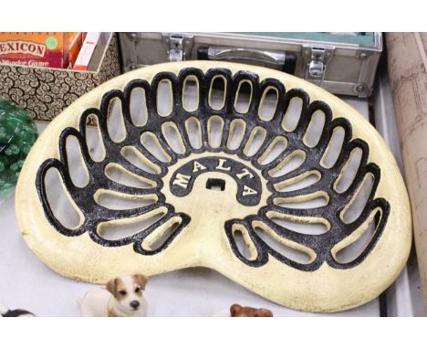 A HEAVY CAST "MALTA" TRACTOR SEAT