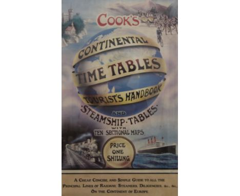 A Thomas Cook travel print, framed and glazed. 45 x 72 cm overall.