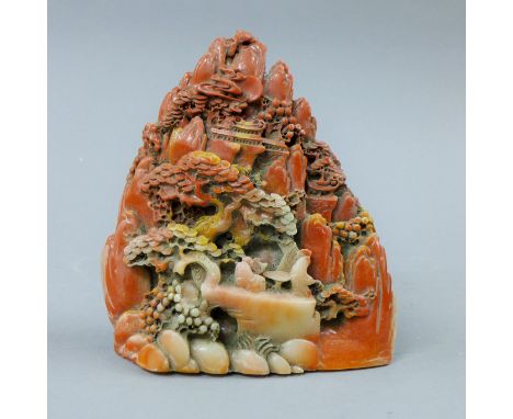 A model of a hardstone boulder. 16.5 cms high. 