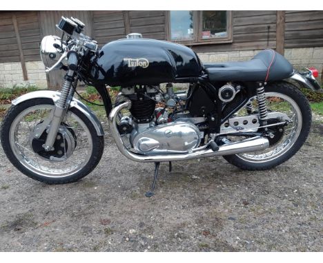 A 1966 Triton special, registration number FRV 820D, black. Coming direct from a private collection this fully rebuilt Triton