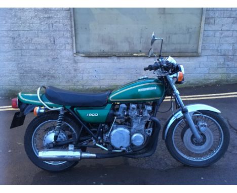 A 1980 Kawasaki Z900, registration number GHT 108W, engine number ZE1535226, green.  This Z900 was re-built by a previous own